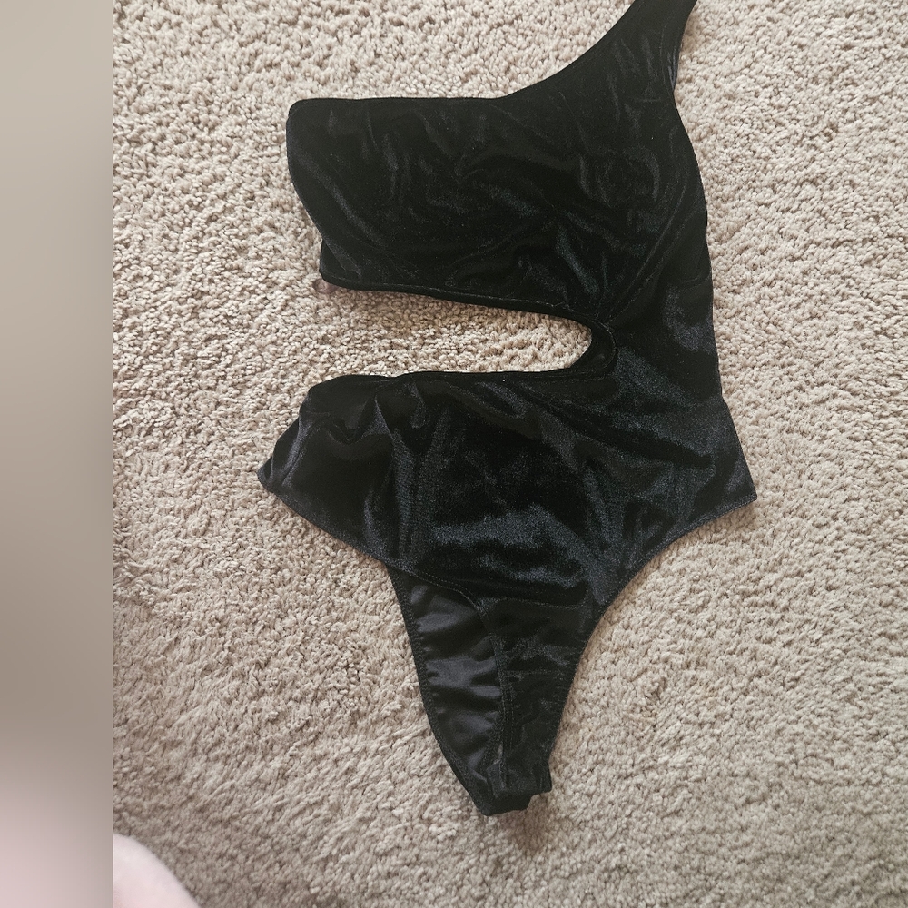 Love J One-Shoulder Cutout Bodysuit